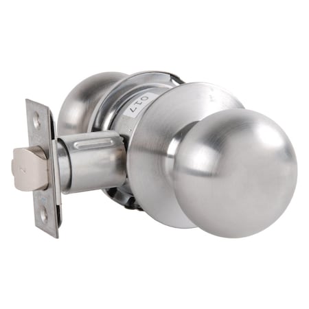 ARROW Grade 2 Privacy Cylindrical Lock, Tudor Knob, Non-Keyed, Satin Chrome Finish, Non-handed MK02-TA-26D